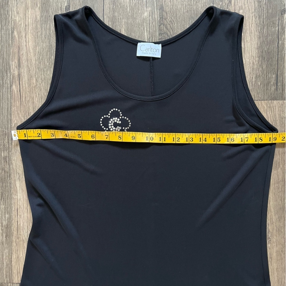 Carlton Sleeveless Black Fit & Flare Maxi Round Neck Slit Evening Gown Dress 12 - Picture 15 of 16